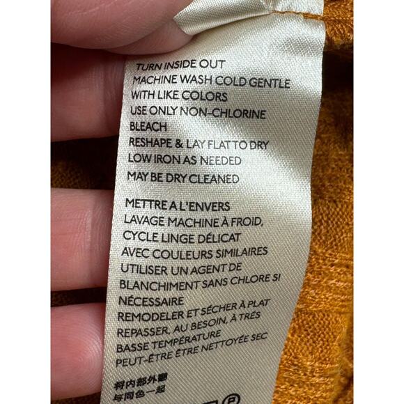 Anthropologie Maeve Rafela Hacci Surplice Top Womens XS Long Sleeve Brown - Picture 8 of 14